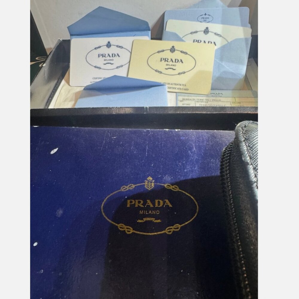 Authentic Prada Black Saffiano Leather Zip-Around Wallet - Picture 3 of 5